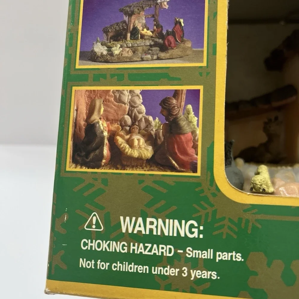 Vintage GEMMY Nativity Scene Light Up Musically Narrated Birth Jesus Christmas